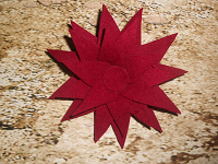 BROCHE FLOR DE LOTO -bordeaux